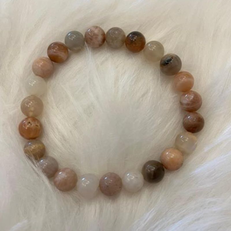 Peach Moonstone White (Bracelet)